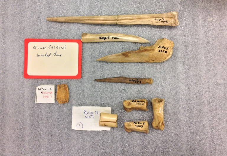 Worked bone artifacts from the Gunby Site 